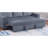Redie Convertible Sofa With Pull-Out Bed, Dark Gray
