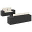 Vidaxl Garden Sofa Set Grey PE Rattan, Powder-Coated Steel, Tempered Glass