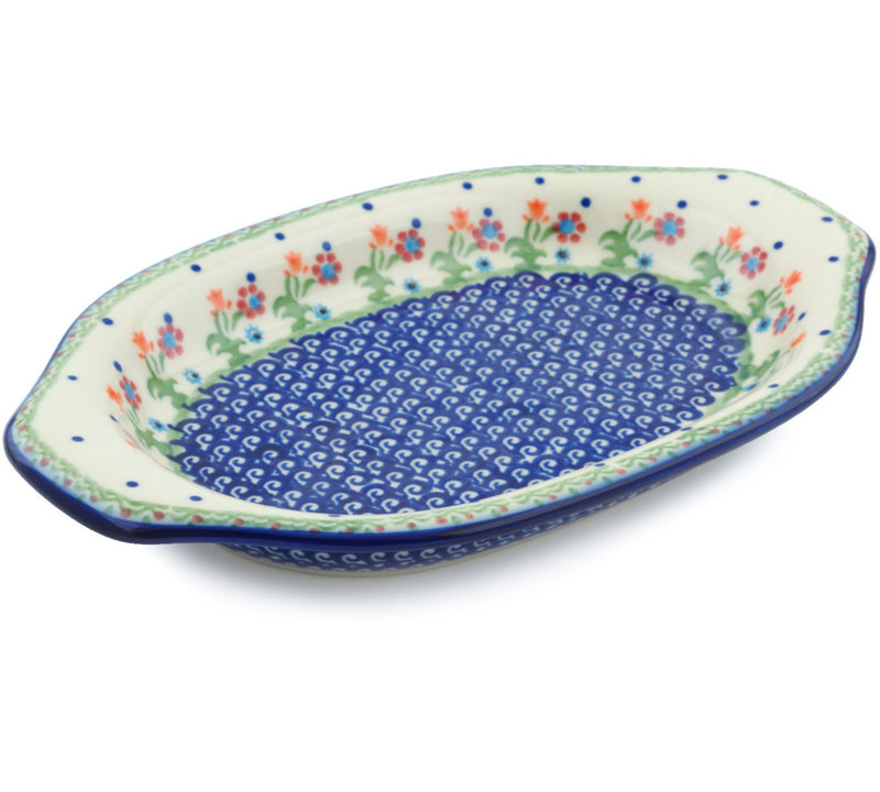 Spring Flowers Stoneware Platter