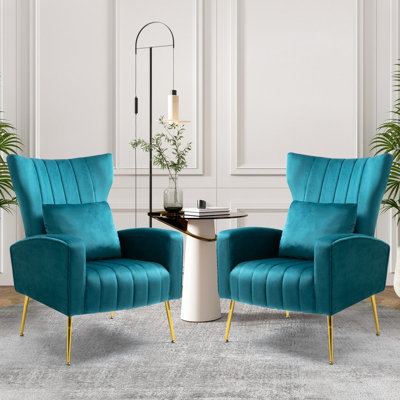 Upholstered Velvet Armchair