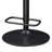 Brown Poplar Swivel Bar Stool with Footrest and Open Backrest