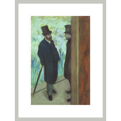 «Friends at the Theatre» Ludovic Halevy (1834-1908) et Albert Cave (1832-1910) par Edgar Degas, impression giclée encadrée