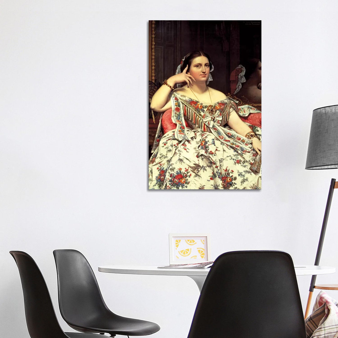 Madame Moitessier by Jean-Auguste-Dominique Ingres - Wrapped Canvas Painting