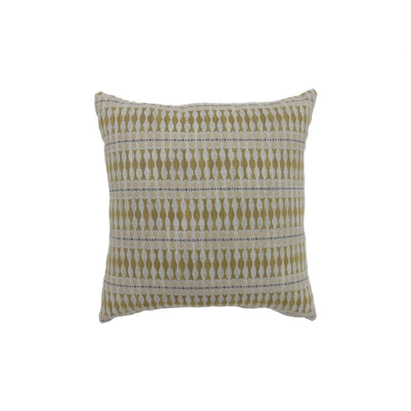 Housse et insert de coussin carré bohémien, H 22 po x l 22 po, Jaune
