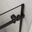 Porte de douche coulissante en verre trempé 6 mm, l 48 po, conception réversible, technologie anti-éclaboussures pour salle de bain noir mat, verre enduit de 6 mm de 6 mm, et lisse
