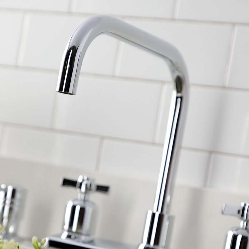 Kingston Brass Millennium Two-Handle 2-Hole 8" Centerset Kitchen Faucet, Polished Chrome