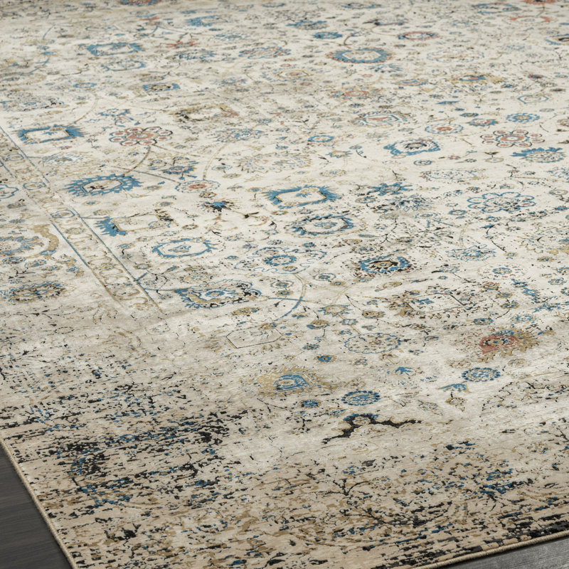 Lydian Area Rug in Ivory, Rectangle 4' x 5'11"