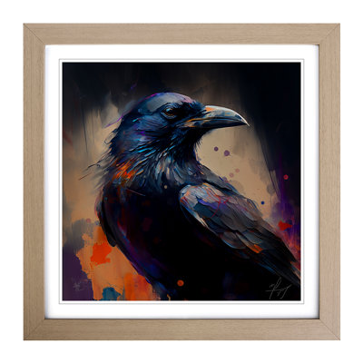 Raven Gestural - Framed Print