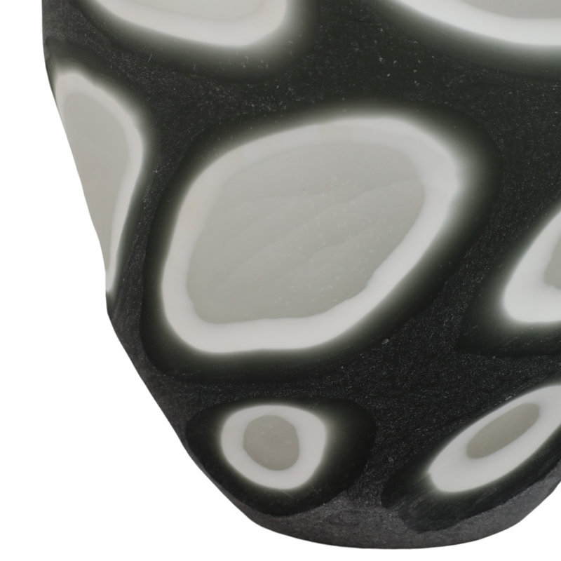 Brayden Studio® Havre Small Grey Glass Vase, 11" H x 9" W x 9" D