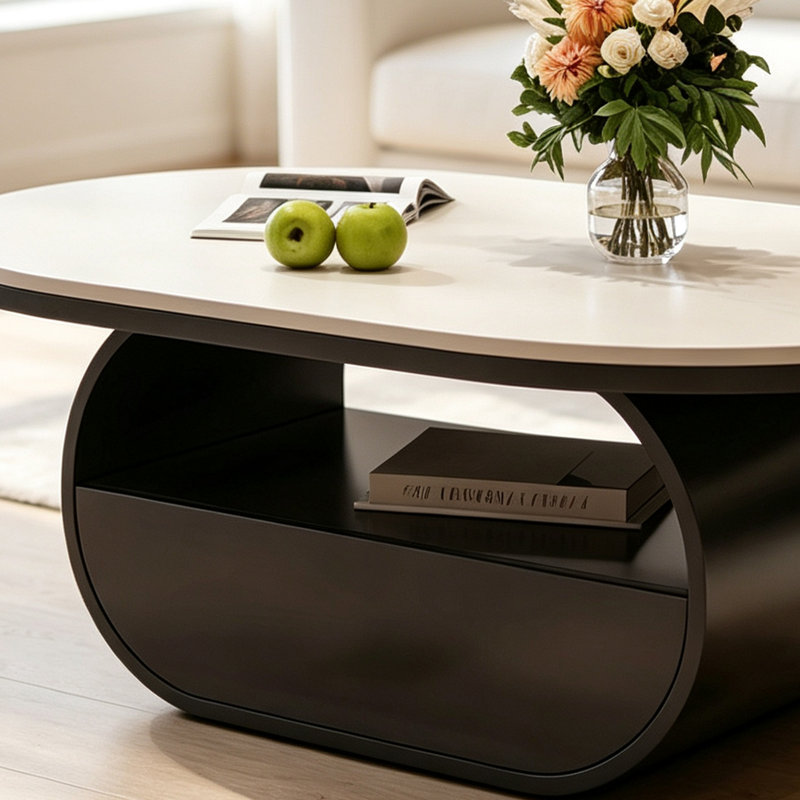 Bello, White Top/Black Base, 15.74" H x 39.37" W x 21.65" D