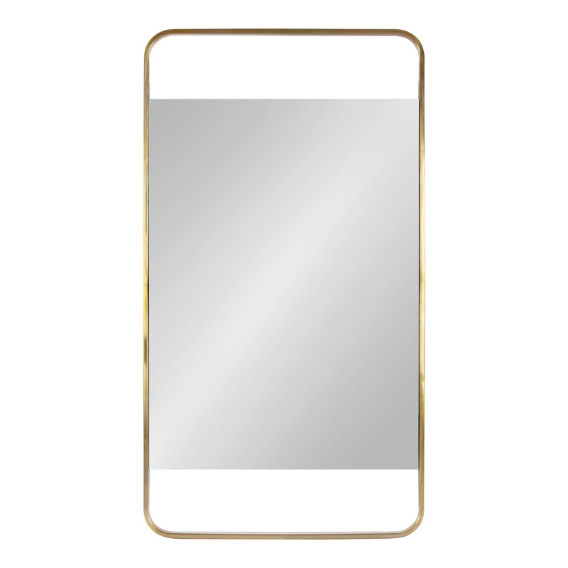 Evghenia Metal Flat Mirror, Gold