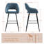 Faux Leather Upholstered Bar Stools with Armrests-129444390