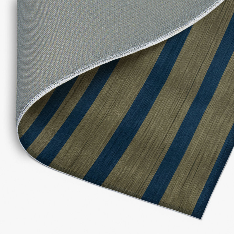 Tapis intérieur / extérieur bleu HorizontalStripes, Rectangle 4pi x 6 pi