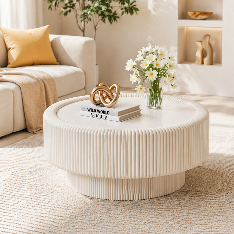 Table basse 31,5 po, Blanc