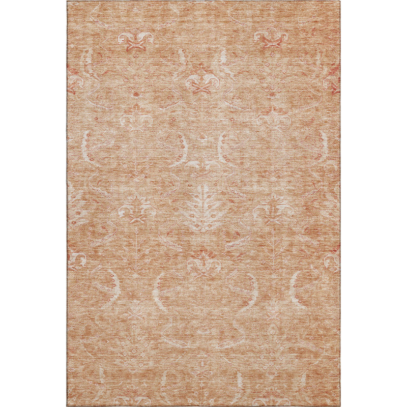 Tapis damassé de qualité supérieure lavable à la machine AMF1083, Rectangle 2 pi 6 po x 3 pi 10 po