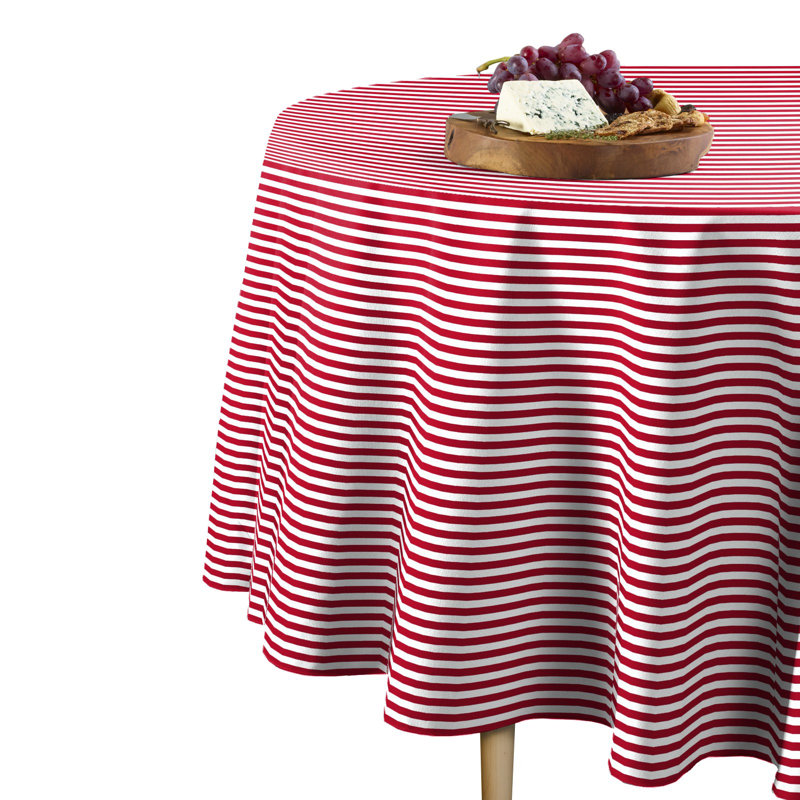 Haileybury Stripes Tablecloth, 54" Square, Red