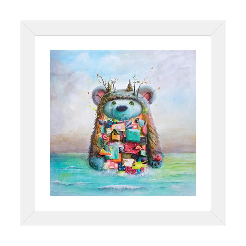 «The Adventure» par Scott Mills - impression d'art graphique, H 24 po x l 24 po x p 1 po, Papier encadré blanc, Blanc