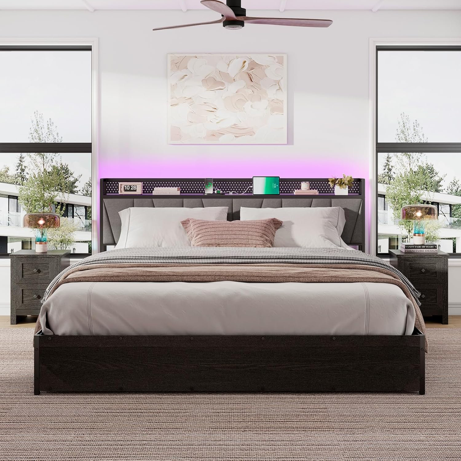 17 Stories Ezion Upholstered Slat Storage Bed & Reviews | Wayfair