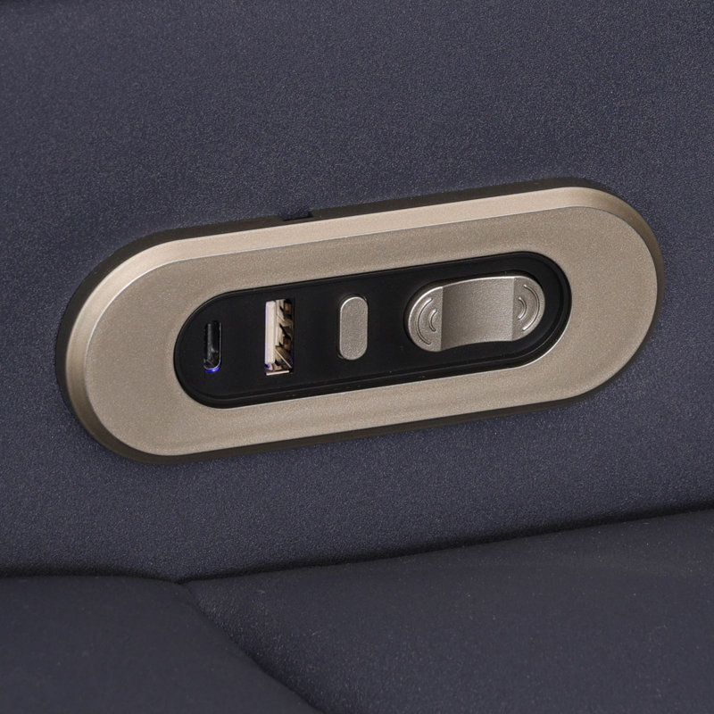Causeuse inclinable en cuir Boyigton, Gris