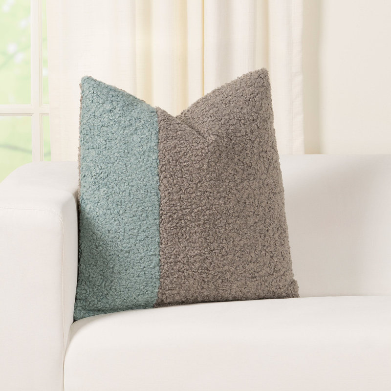 Faux Fur Throw Pillow, Mineral
