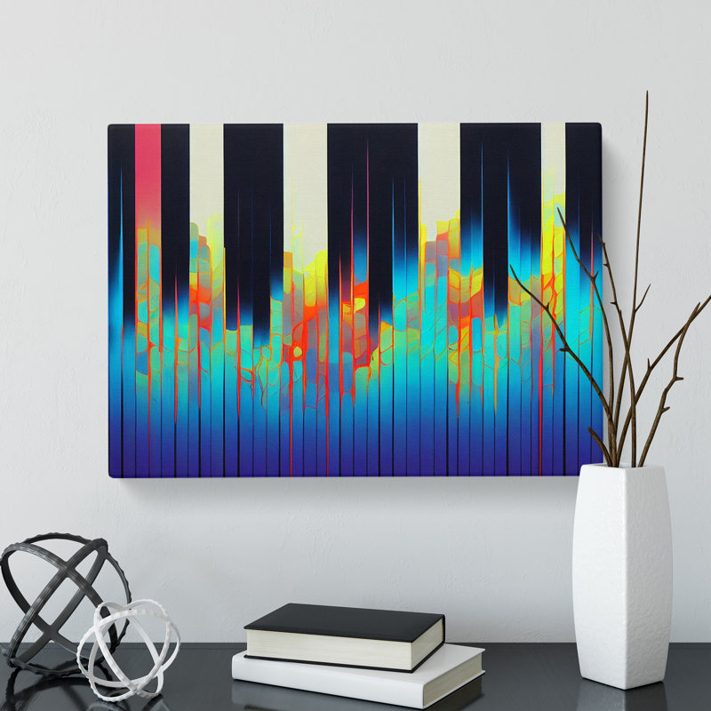 Audio Equalizer Abstract - Wrapped Canvas Print, 35cm H x 50cm W x 3cm D
