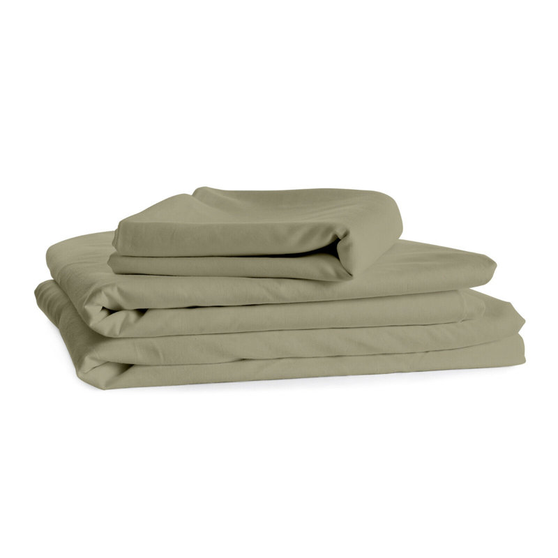 4 Piece King Size Bed Sheets, Green