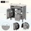 Meuble-lavabo moderne de 76 cm (30 po) avec lavabo supérieur, grand espace de rangement et design élégant pour une utilisation efficace de l'espace.-1078837148-1078837149