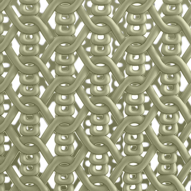Whitmor Link Stitch Small Resin Form Shelf Tote - Flint Grey, Green, 10" H x 13" W x 15" D