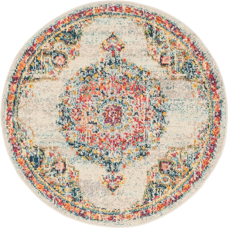 Oriental Area Rug, Round 183cm