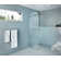 Maven 28 in. x 86.75 in. Fully Frameless Arched Fluted Single Fixed Shower Panel