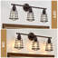 Éclairage pour salle de bain 3 lumières, bronze huilé