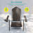 Folding Adirondack Chair with Retractable Ottoman & Cup Holder, 3-Position Adjustable for Patio, All-Weather Outdoor Seating-606077773