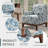 Traditional Floral Upholstered Armchair with Solid Wood Legs-1863075400-1867299948