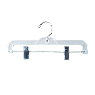 Bowersville Plastic Hangers With Clips for Skirt/Pants