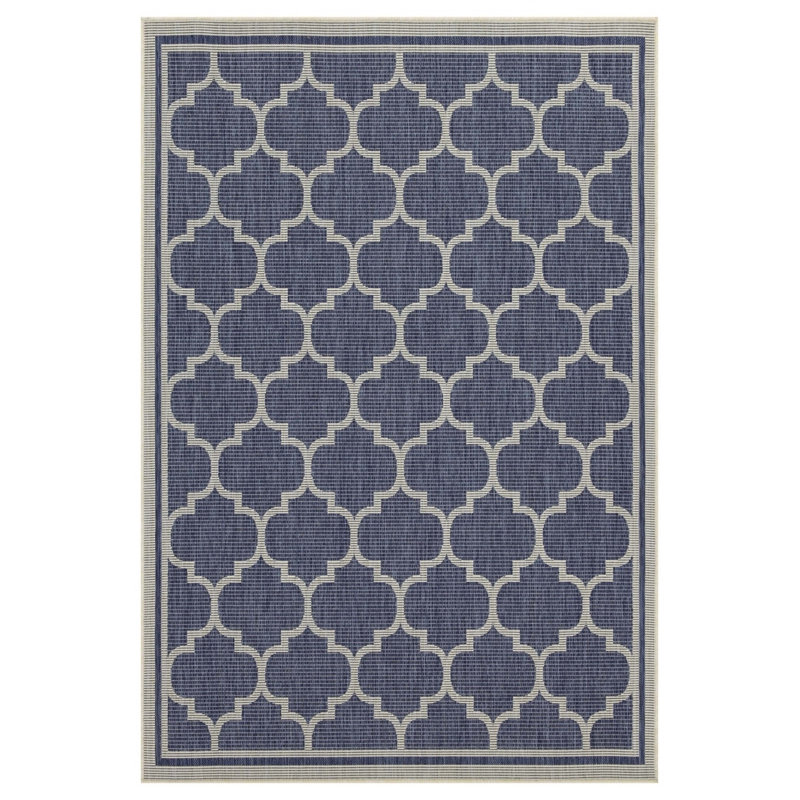 Tapis intérieur / extérieur bleu Sunshine, Rectangle 5 pi 3 po x 7 pi 3 po