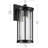 Barras 16" 1-Light Outdoor DarkSky Approved Wall Sconce with Clear Ribbed Glass in Black-1266584571