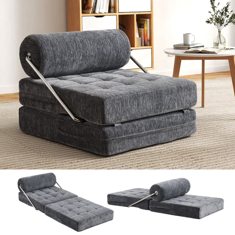 1 Seater Chenille Sofa Bed