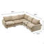 Canapé modulaire surdimensionné en L 5 pièces-1319228205