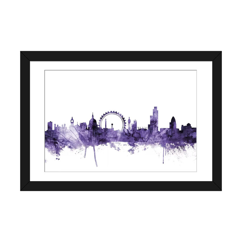 « london, england horizon ii » par michael tompsett, reproduction d’impression sur toile tendue, H 24 po x l 32 po x P 1 po