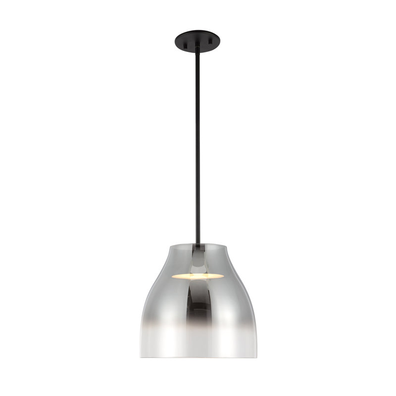 1 - Light LED Pendant, Smoked