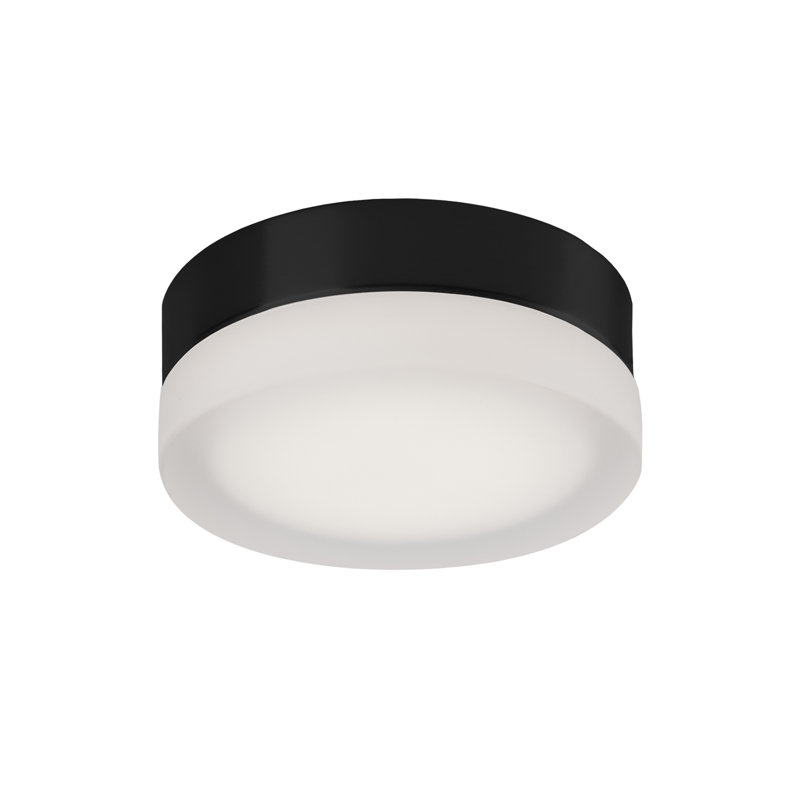 Bedford 1 - Light LED Flush Mount, Black/Frosted