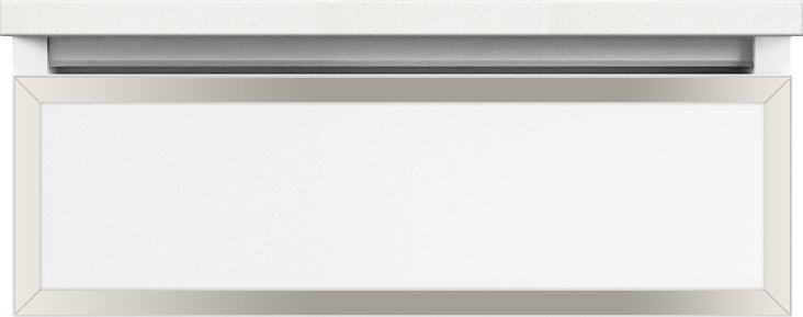 Profiles Framed 24" Bathroom Vanity Base Only, Full Drawer, Yes, Tinted Gray Mirror/Chrome