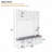 ON-TREND Farmhouse Wooden Style Hall Tree with 6 Hooks, Practical Walnut Storage Bench with Adjustable Shelves,  4-in-1 Entryway Shoe Cabinet with 13 Cubbies for Mudroom, Living Room, White, 76.7"H-313189957
