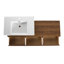 Meuble-lavabo mural spacieux et élégant avec lavabo en résine durable et nombreuses options de rangement