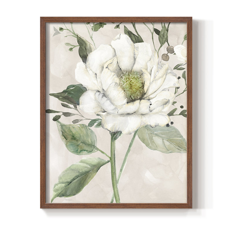 «Garden Elegance I», reproduction encadrée - bois massif, Noyer, H 11 po x l 9 po
