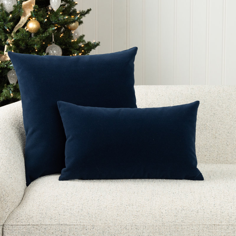 Lush Velvet Performance Pillow Cover & Insert, Midnight