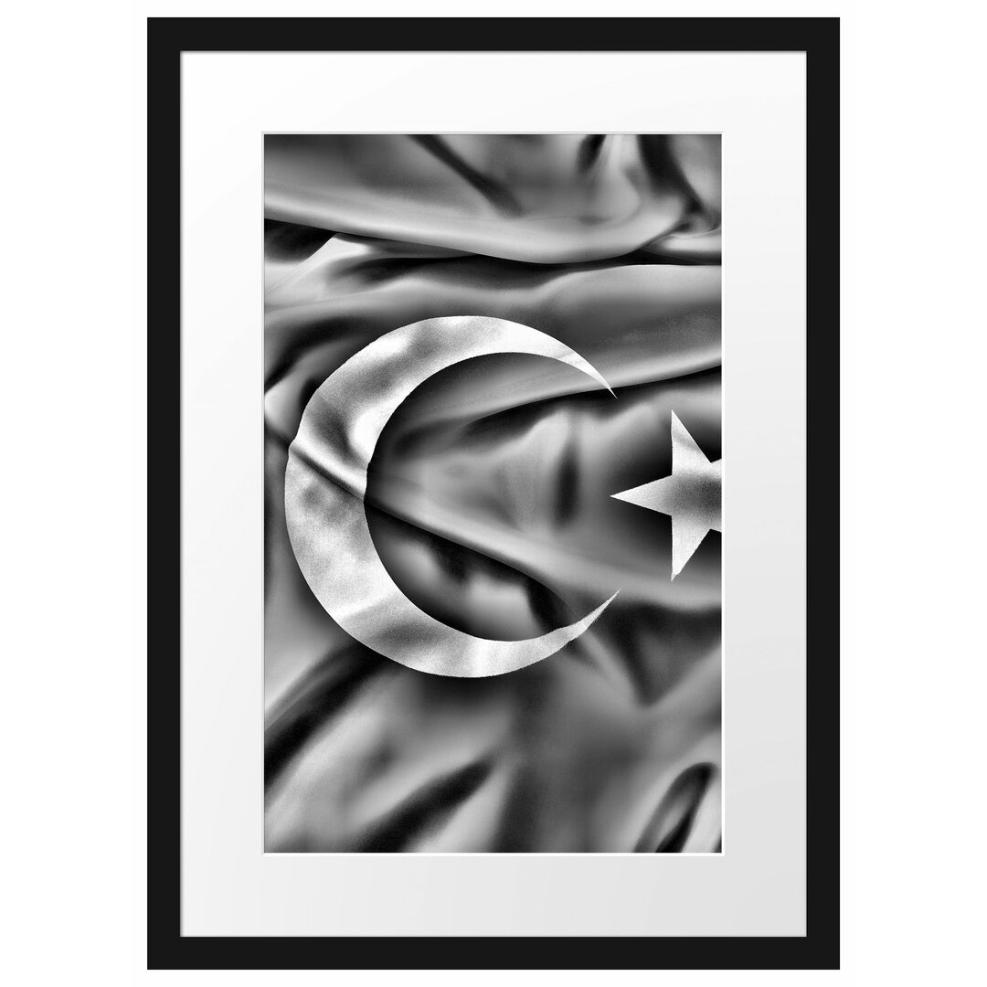 Gerahmtes Poster Turkey Flag, Türkei Flagge