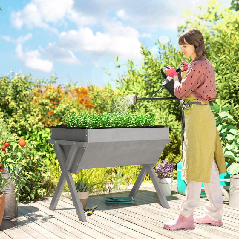 Wood Raised Garden Bed