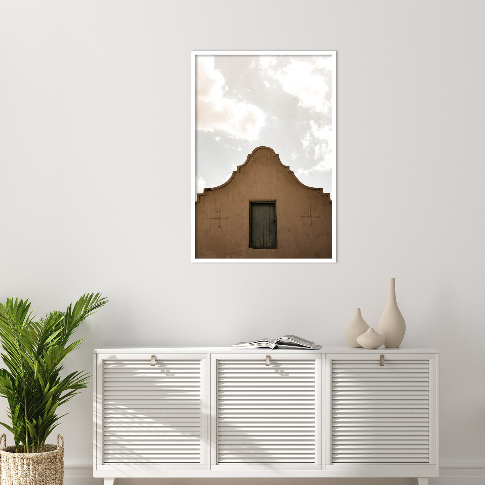 Norfork "Settlers Shelter" Print, 41" H x 28" W, White