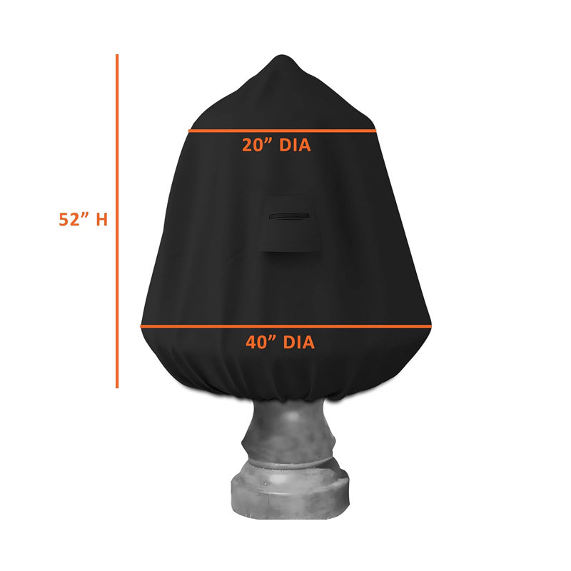 No Power Source Required / Manual Cover, 132.1cm H x 101.6cm W x 101.6cm D